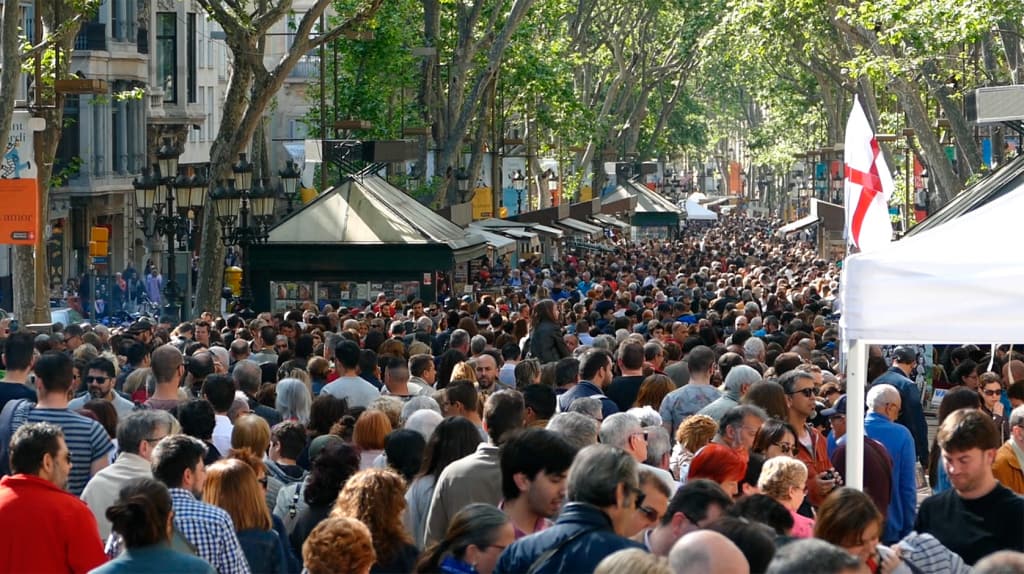 Sant Jordi 2018 en Barcelona